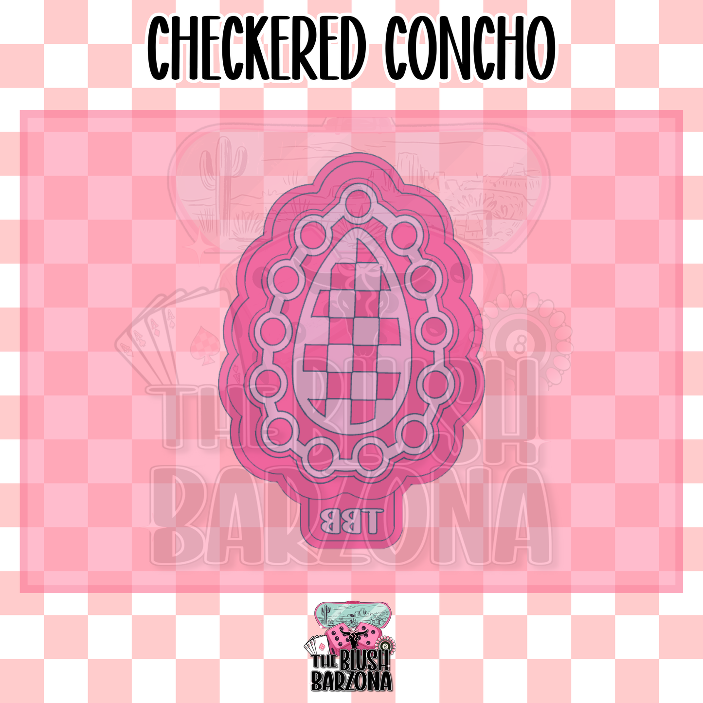 Checkered Concho Freshie Mold