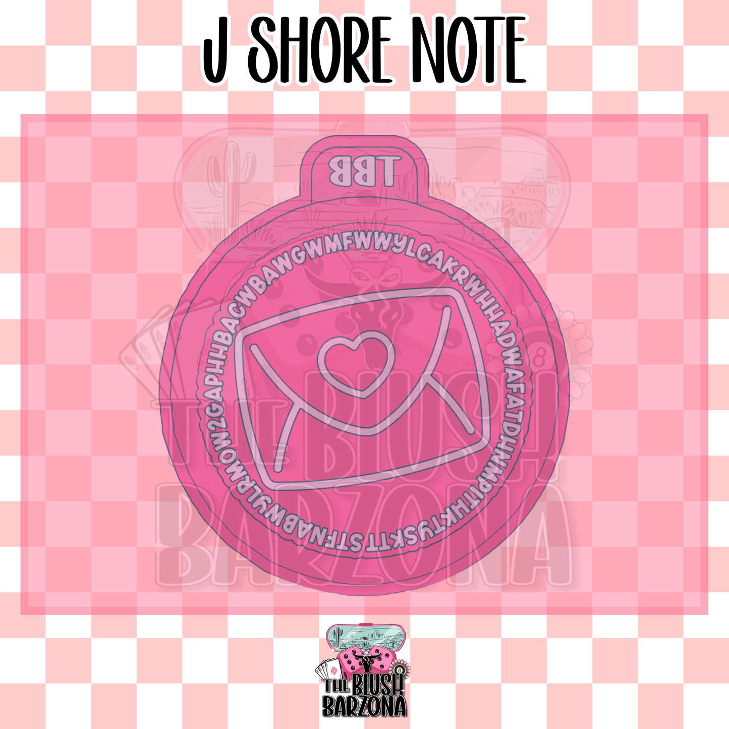 J Shore Note Freshie Mold
