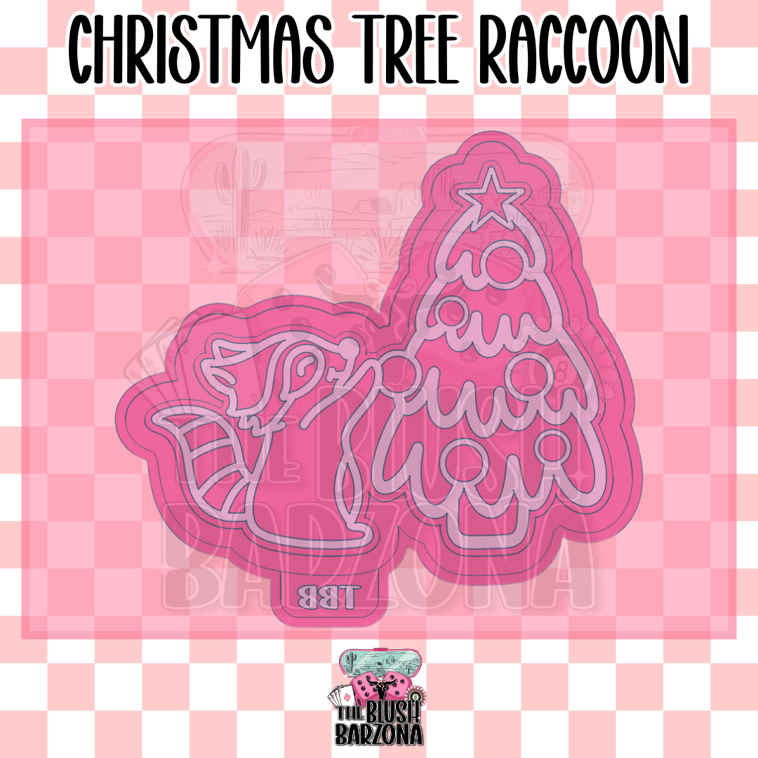 Christmas Tree Raccoon Freshie Mold