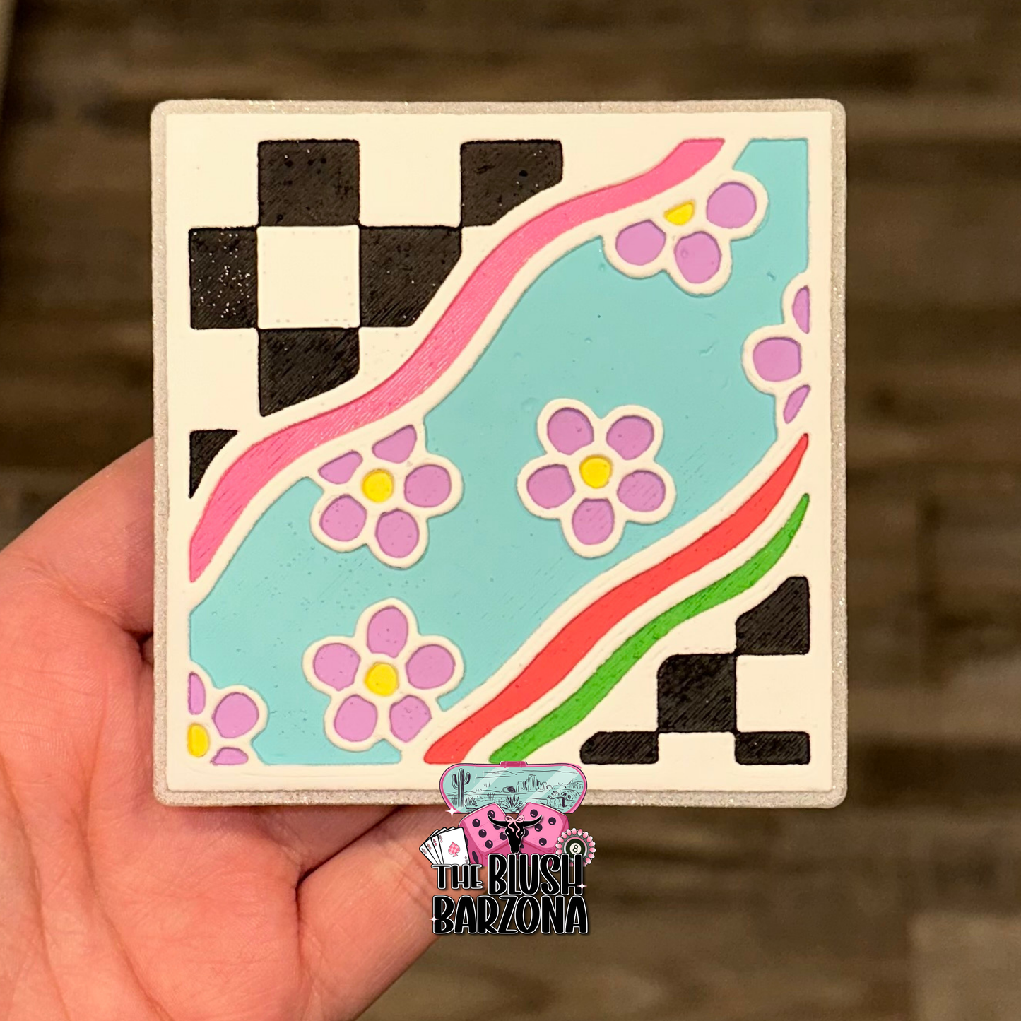 Checkered Groovy Square