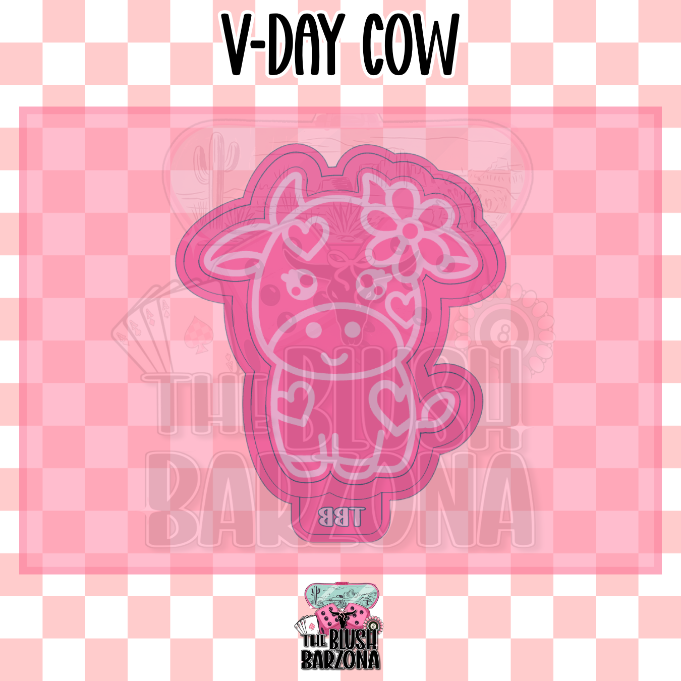 V-Day Cow Freshie Mold