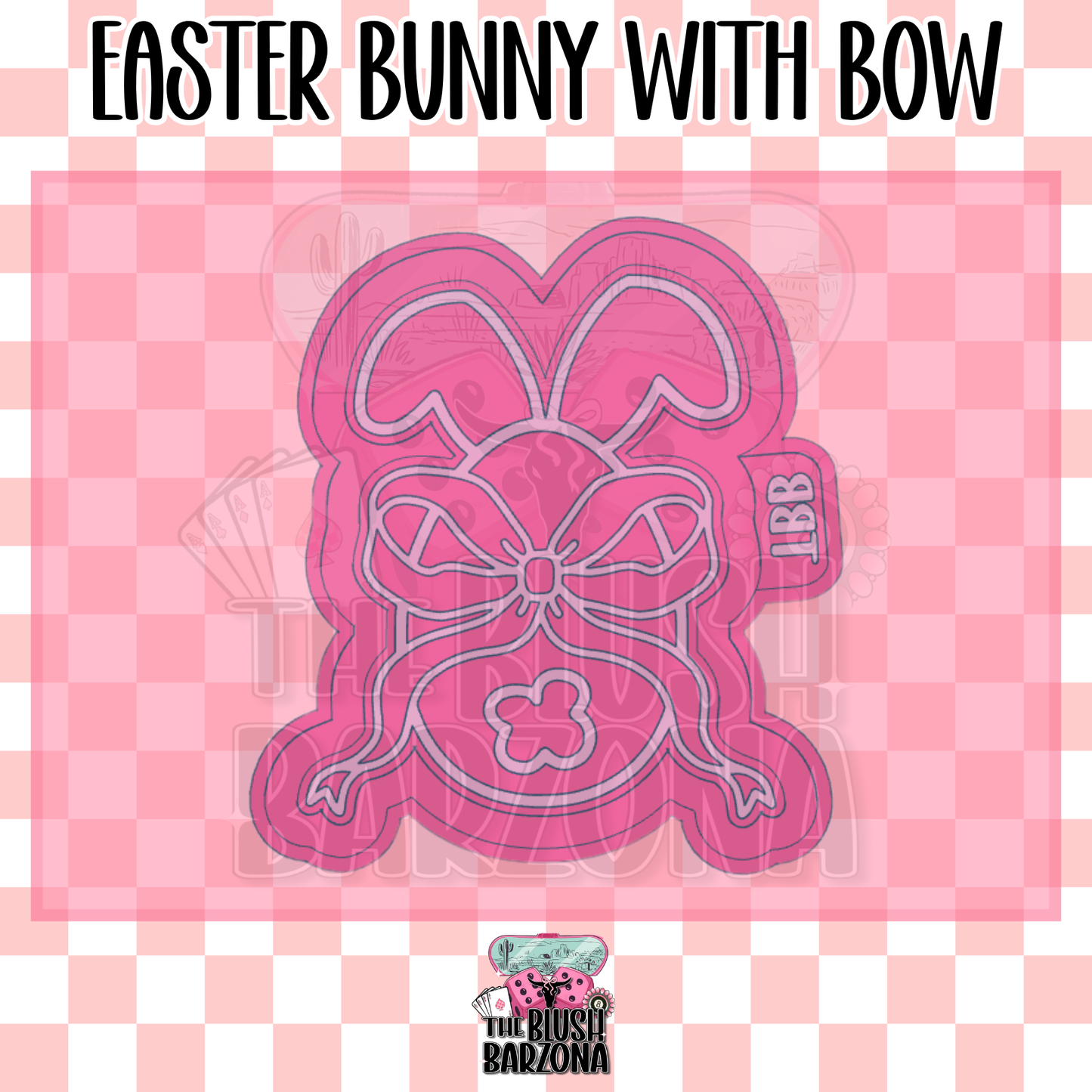 Easter Bunny with Bow Freshie Mold
