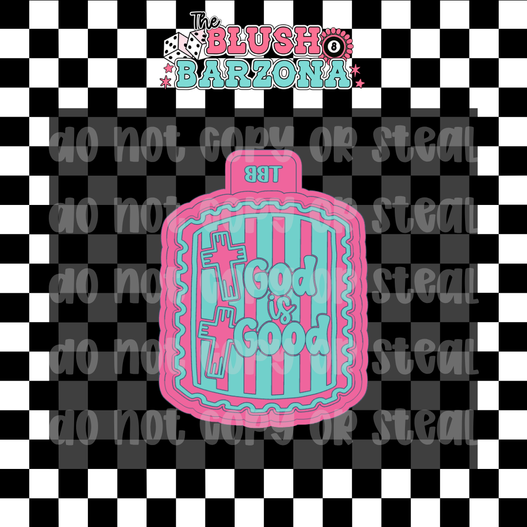 God is Good Striped Stamp Freshie Mold