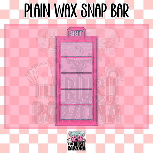 Plain Wax Melt Snap Bar Mold