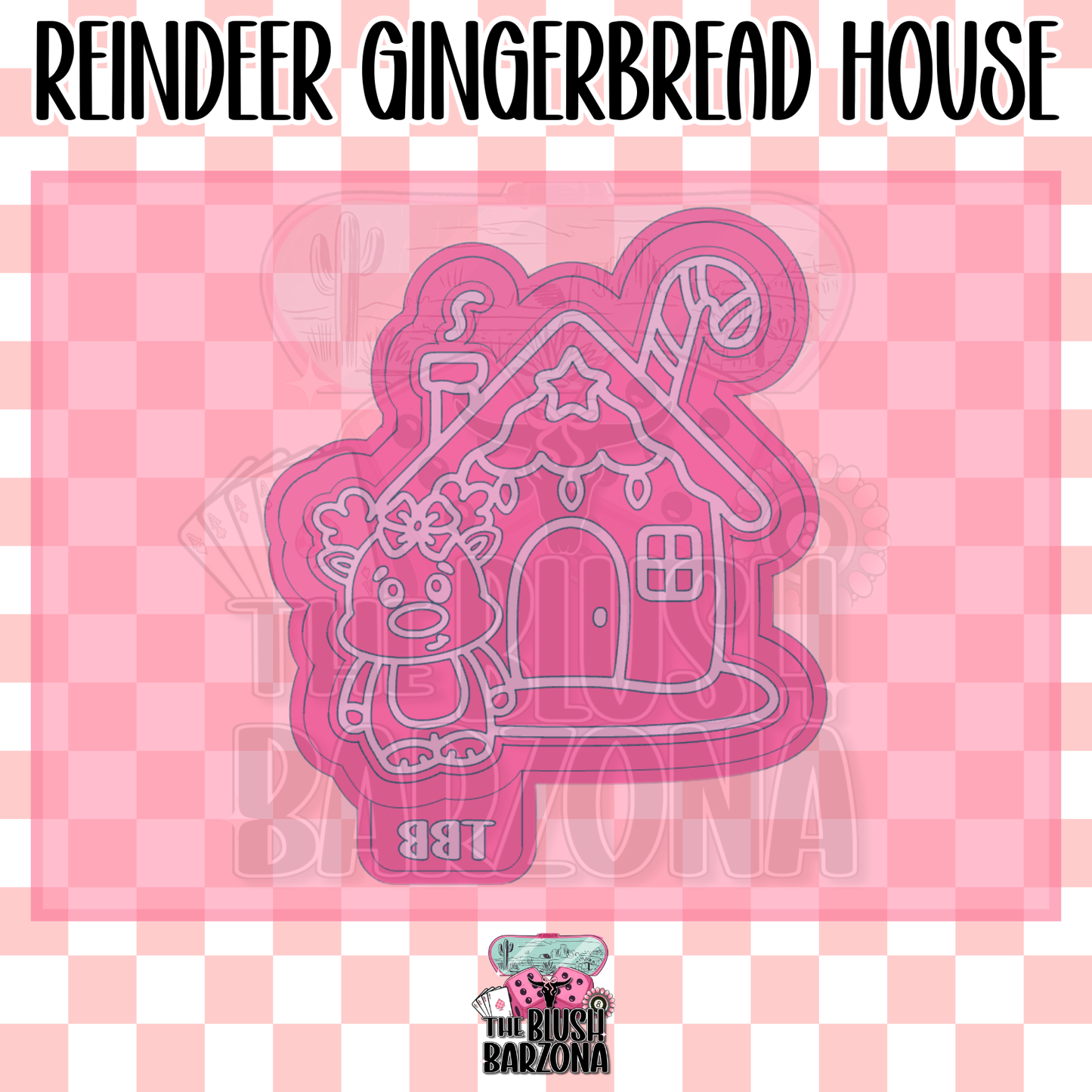 Reindeer Gingerbread House Freshie Mold
