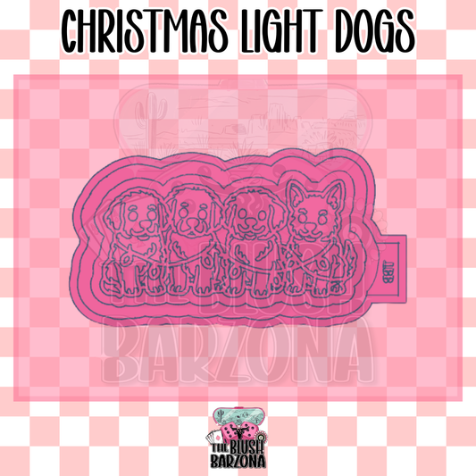 Christmas Light Dogs Freshie Mold