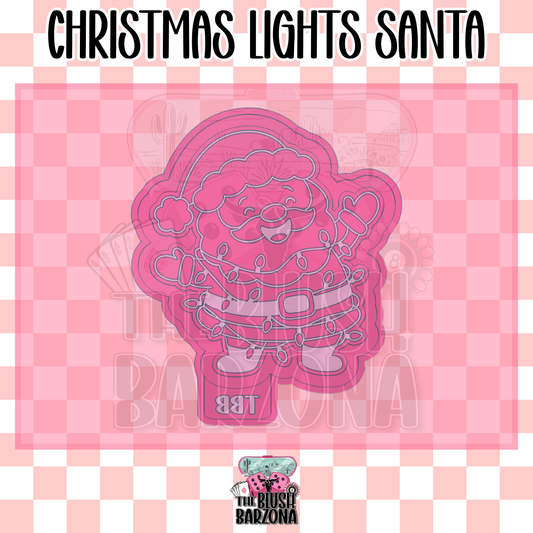 Christmas Lights Santa Freshie Mold