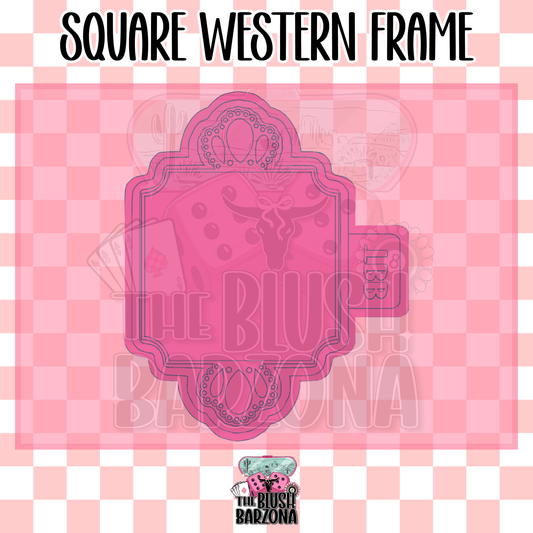 Square Western Frame Freshie Mold