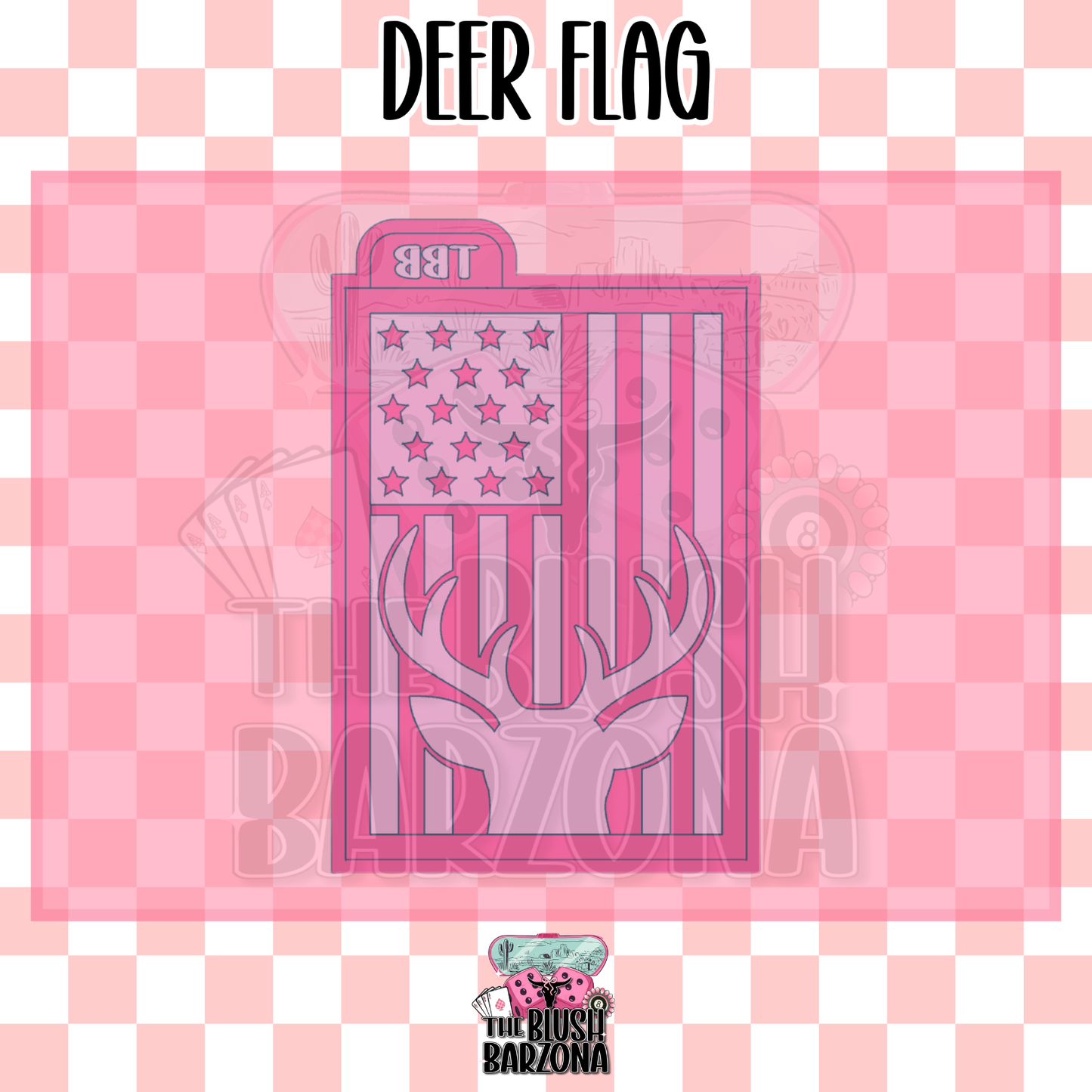 Deer Flag Freshie Mold