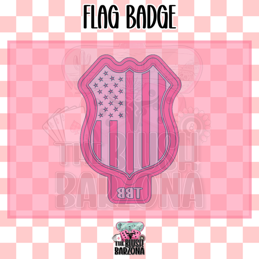 Flag Badge Freshie Mold