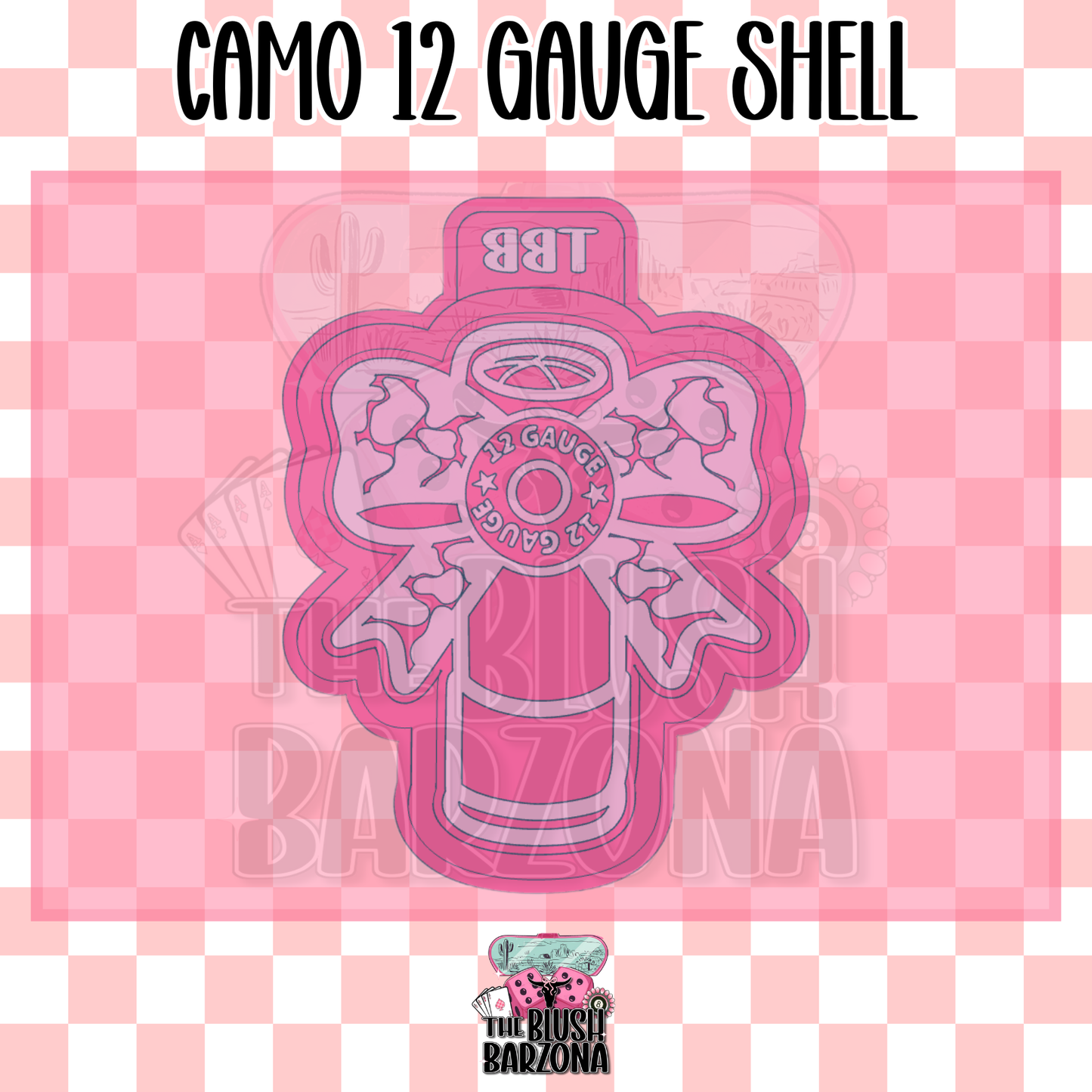 Camo 12 Gauge Shell Freshie Mold