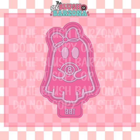8 Ball Ghost Freshie Mold