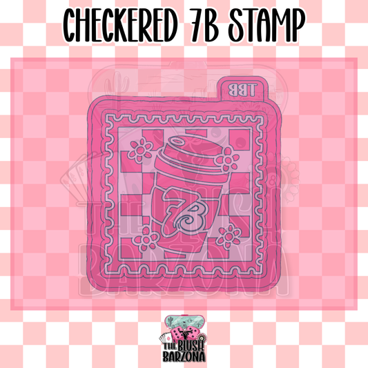 Checkered 7B Stamp Freshie Mold