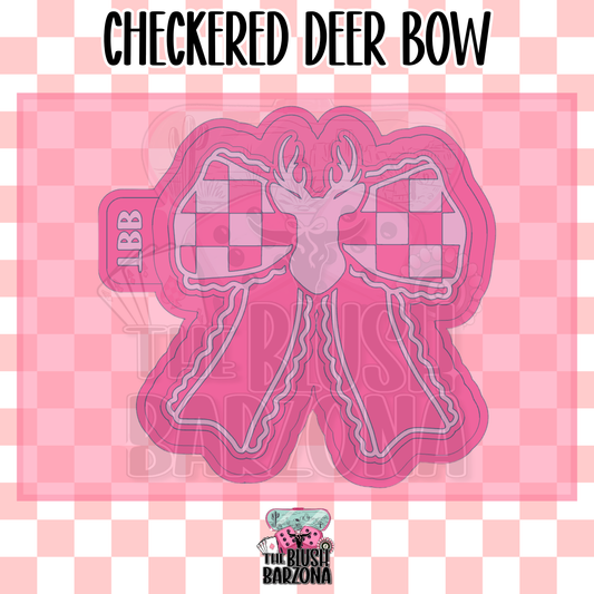 Checkered Deer Bow Freshie Mold