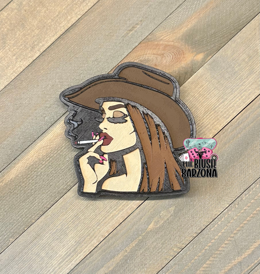 Smoking Cowgirl Car Freshie