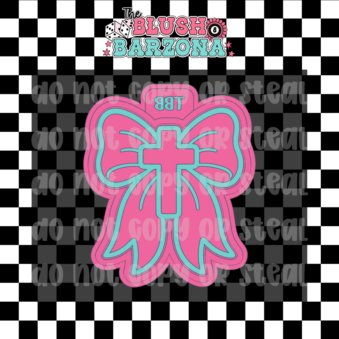 Bow with Cross Freshie Mold