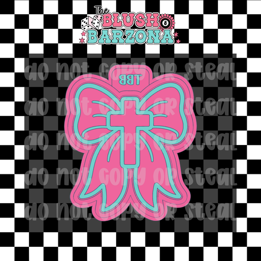 Bow with Cross Freshie Mold