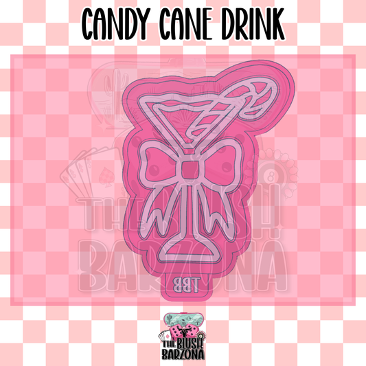 Candy Cane Drink Freshie Mold