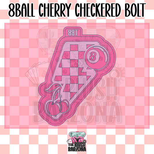 8 Ball Cherry Checkered Bolt Freshie Mold