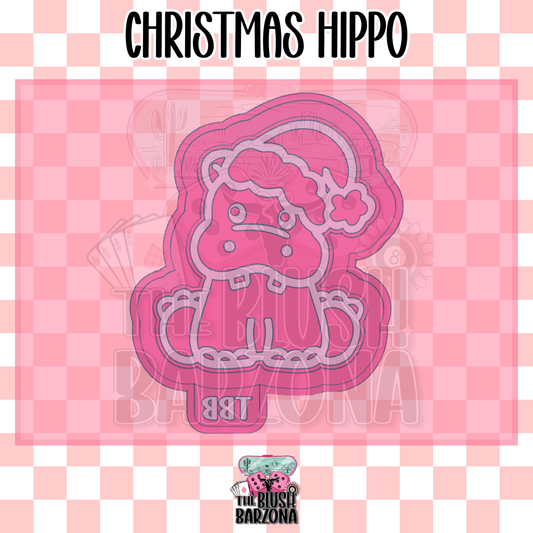 Christmas Hippo Freshie Mold