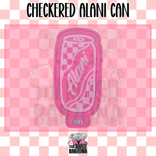 Checkered Alani Can Freshie Mold