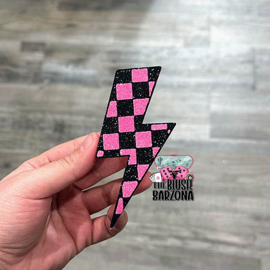 Checkered Lightning Bolt