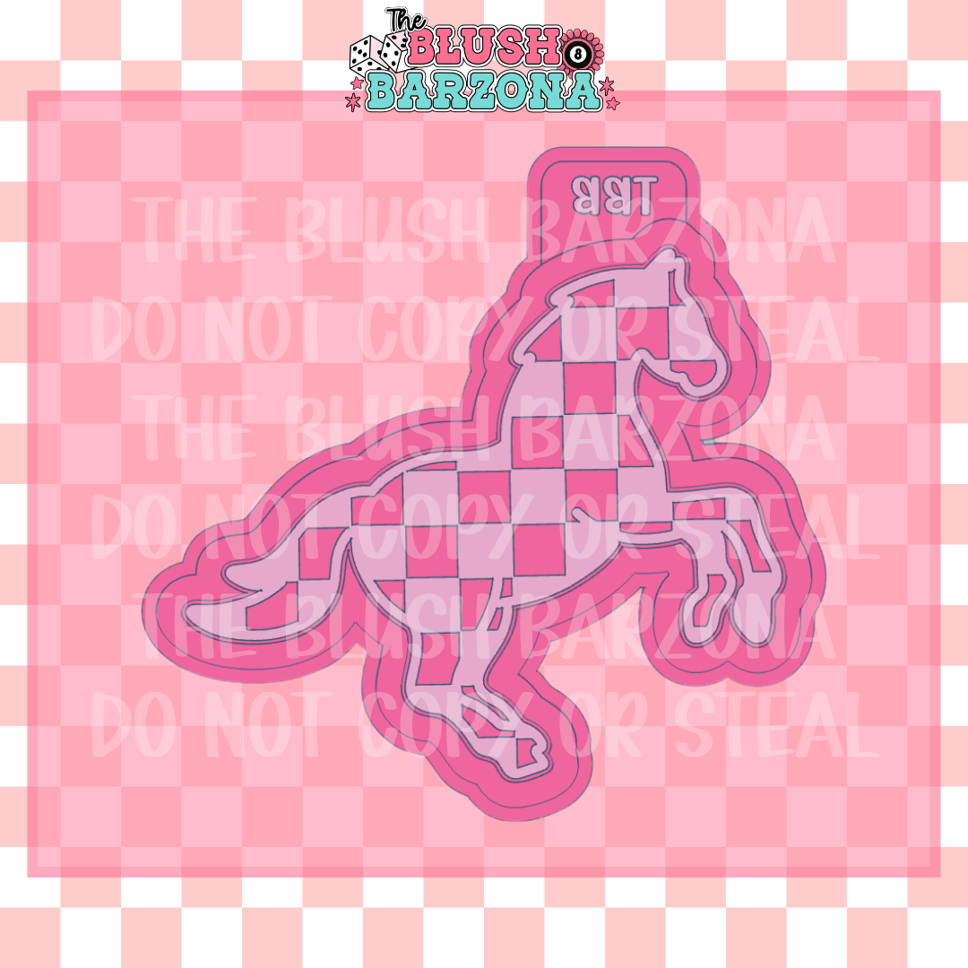Checkered Horse Freshie Mold