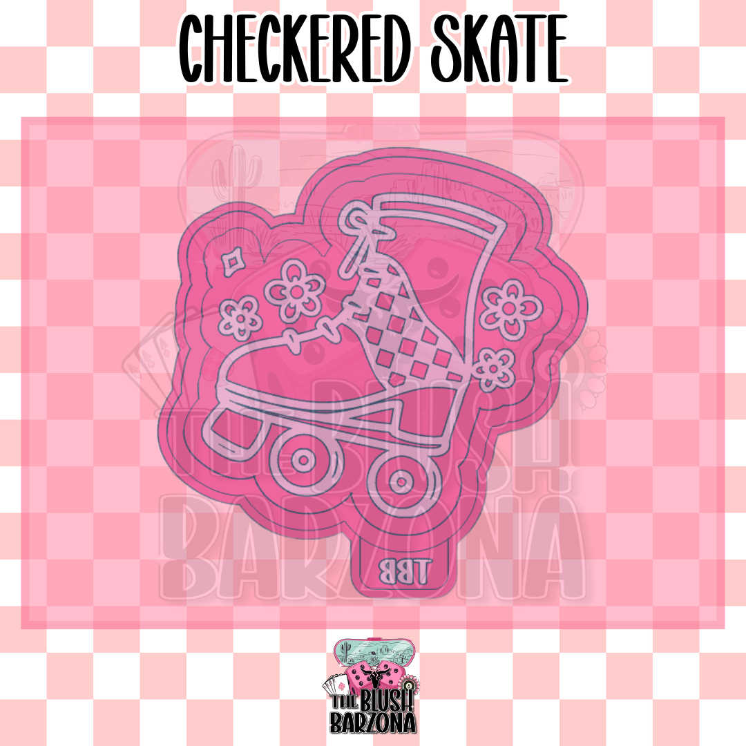 Checkered Skate Freshie Mold