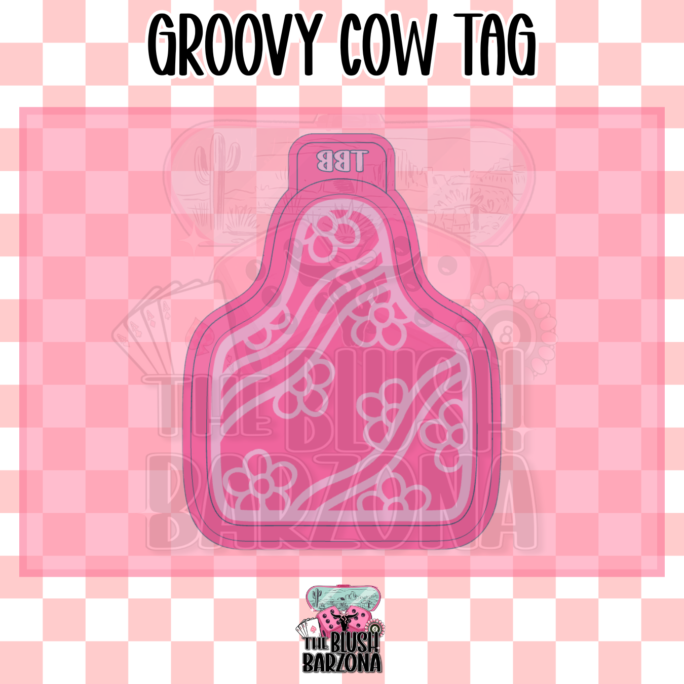Groovy Cow Tag Freshie Mold