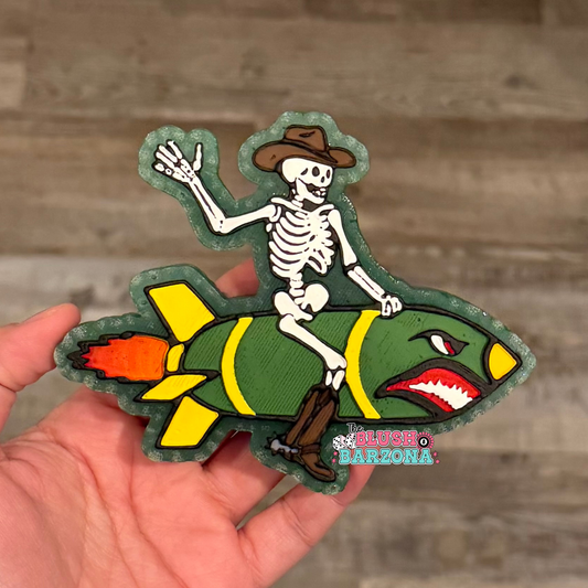 Cowboy Skeleton on Bomb