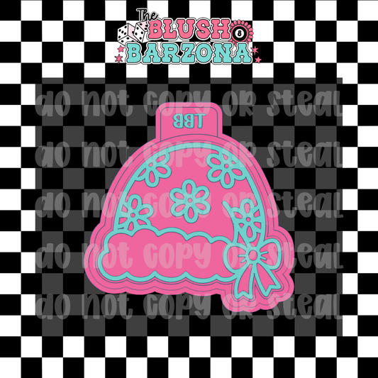 Floral Santa Hat Freshie Mold
