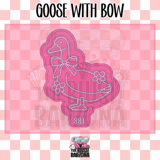 Goose with Bow Freshie Mold