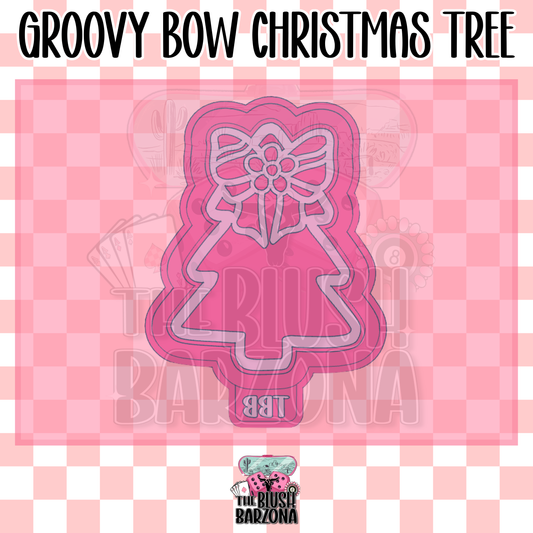 Groovy Bow Christmas Tree Freshie Mold