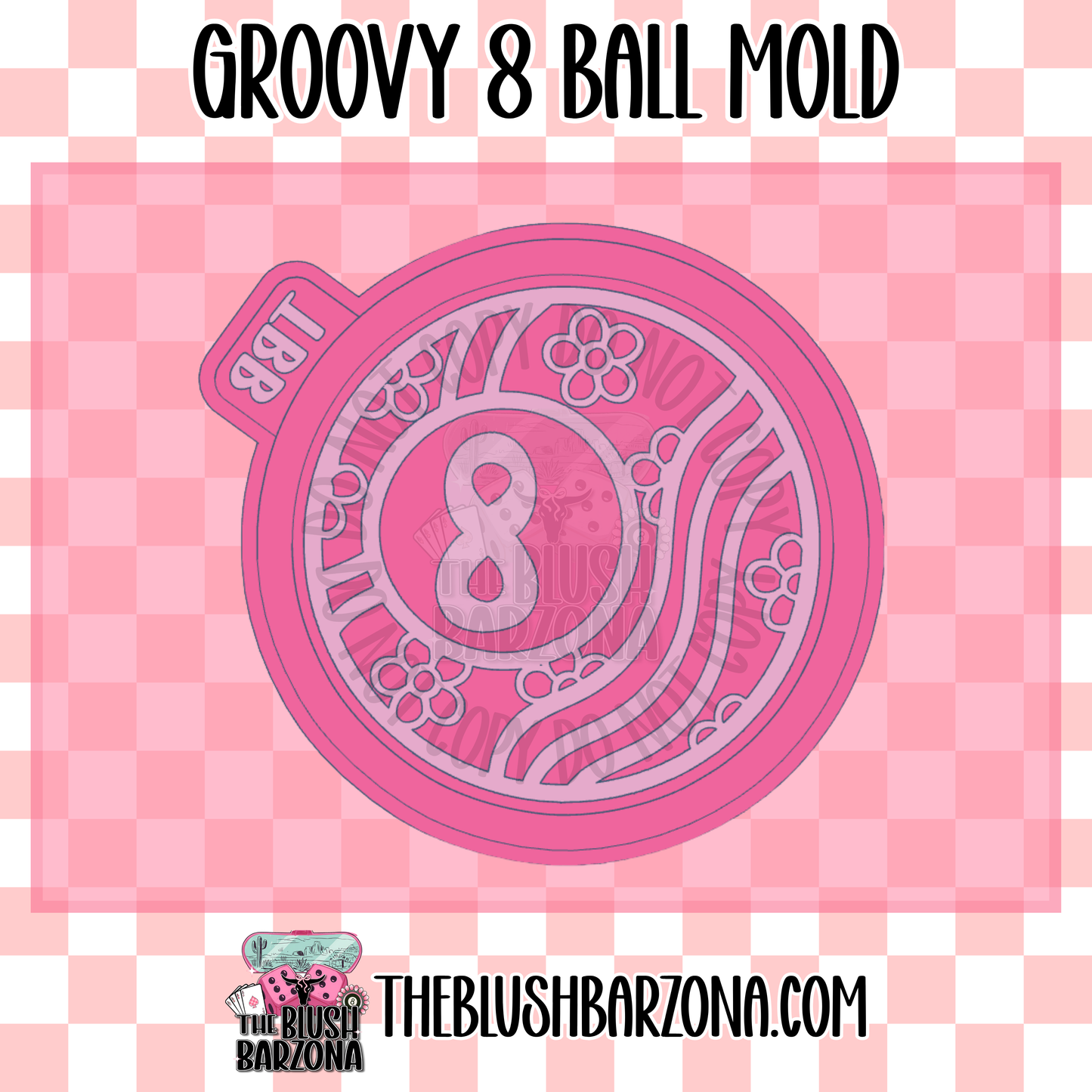 Groovy 8 Ball Freshie Mold