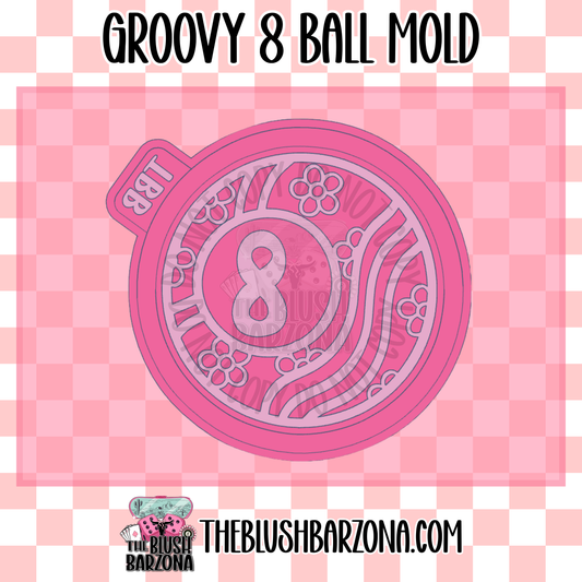 Groovy 8 Ball Freshie Mold