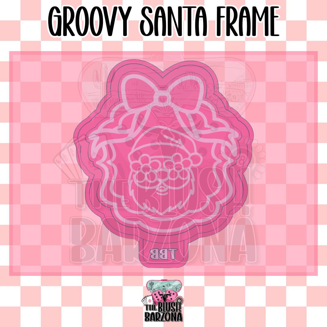 Groovy Santa Frame Freshie Mold