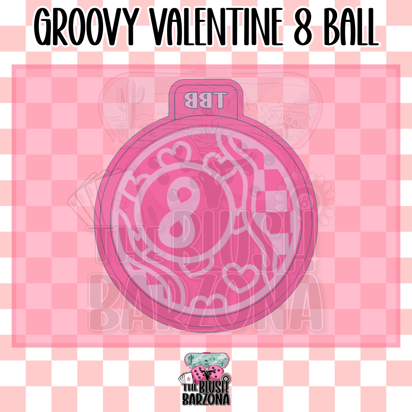 Groovy Valentine 8 Ball Freshie Mold