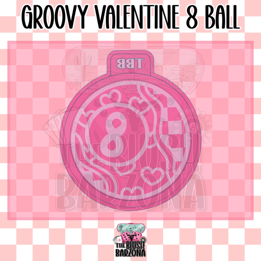 Groovy Valentine 8 Ball Freshie Mold