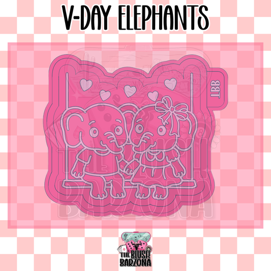 V-Day Elephants Freshie Mold
