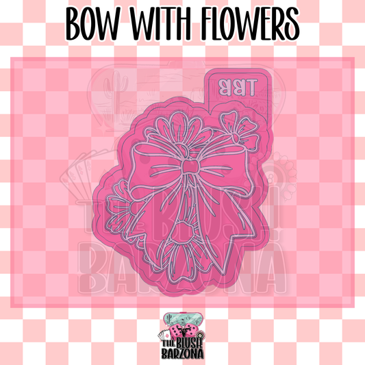 Bow with Flowers Freshie Mold