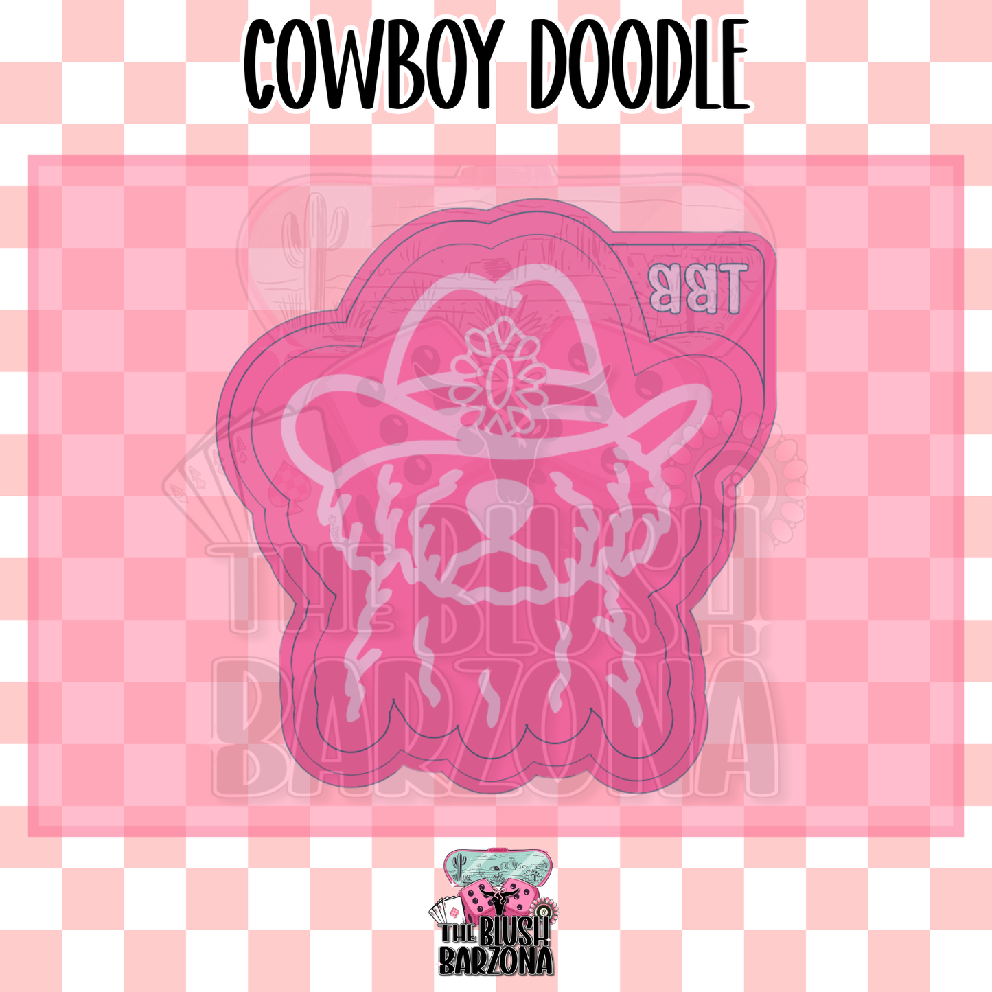 Cowboy Doodle Freshie Mold