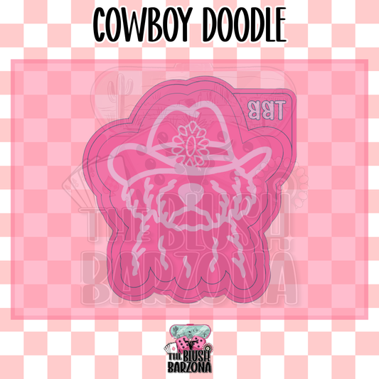 Cowboy Doodle Freshie Mold